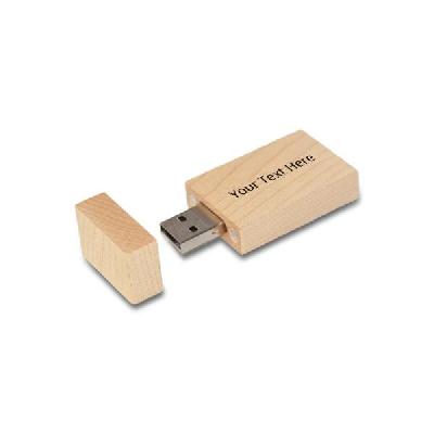Rectangular Shape Wooden Pen Drive