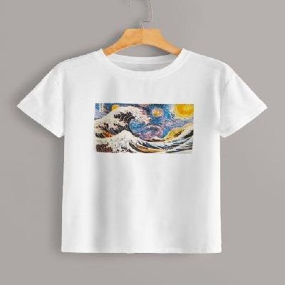Tsunami Designer Printed T-Shirt