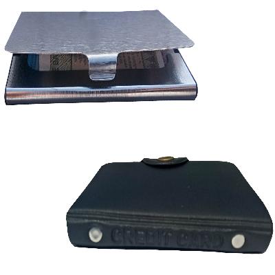 Two Side Steel Leatherite Card Holder