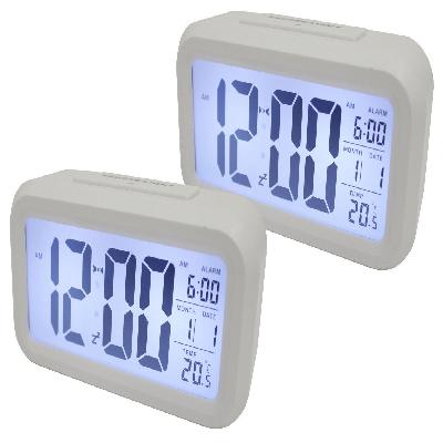 White Backlit Table Clock