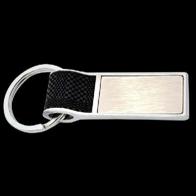 Metal  PU Keychain With Soft Fabric Feel