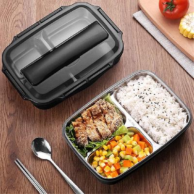 stainless steel lunch box with containers