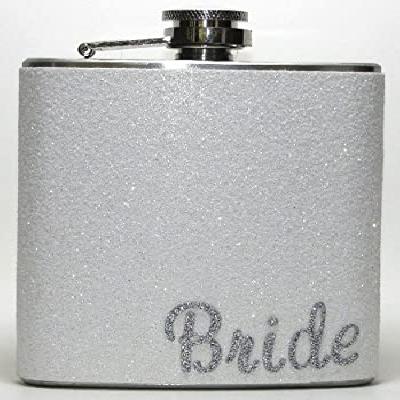 White Glitter Flask