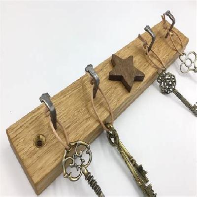 Wooden Finish Wall Hanging With Key Holder