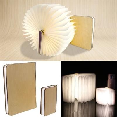 Wooden Rechargeable Lamp Book