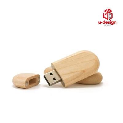 Wooden Oval USB Flash Drive