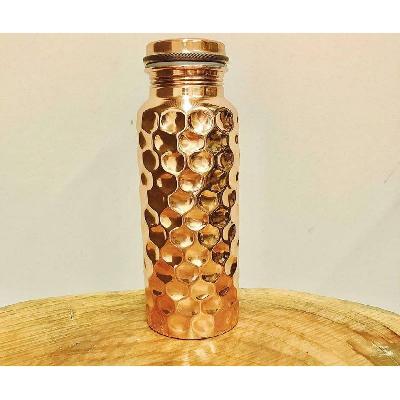 Hammered Copper Bottle Set