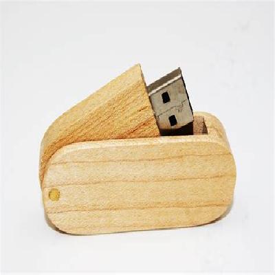 Wood Oval with Box USB