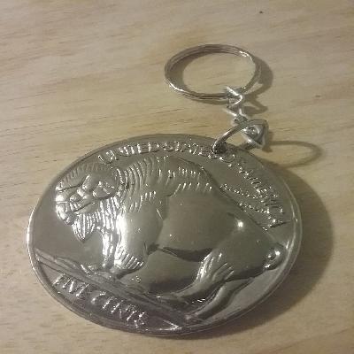 Bisleri (Folded) Metal Spark Nickel Keychain