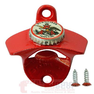 Budweiser (Single Side Printing) Powder Coated Metal Bottle Opener 