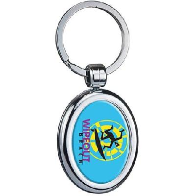 Plastic Chrome Plated Keychain