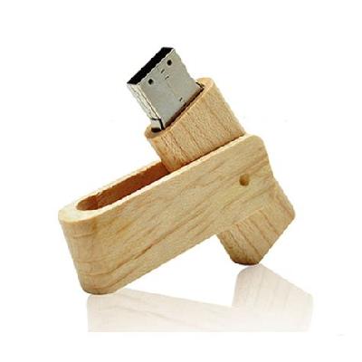 Wooden Swivel Pen Drive