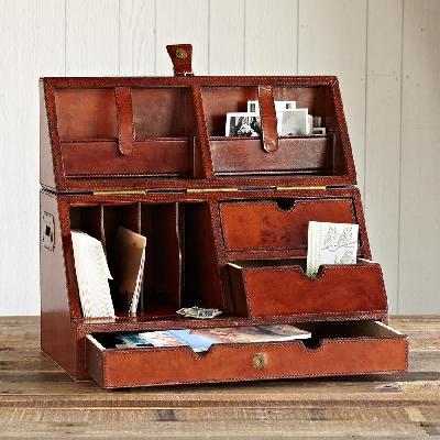 Leather Desktop Organizer