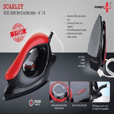 Scarlet-1000 Watt dry electric iron by Power Plus