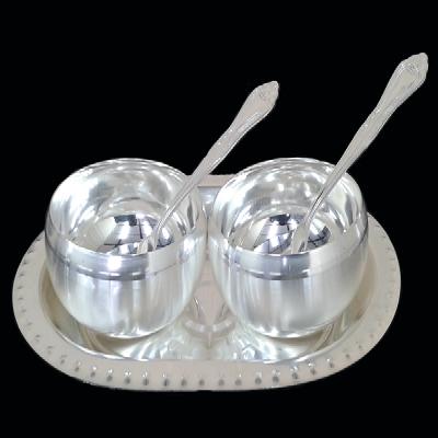  Bowl Set Silver Plated