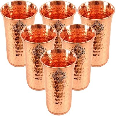 Hammered Copper Water Glass Set