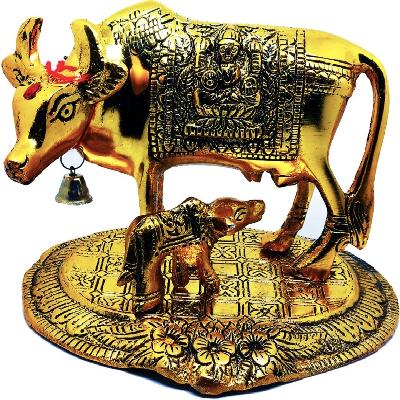 Kamadhenu Cow and Calf Statue