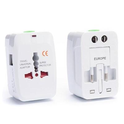 White Universal Travel Adapter Round
