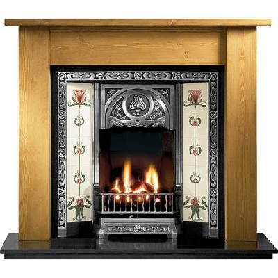 Wooden Look Fireplace 