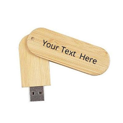 Wooden Swivel Pen Drive With Metal Casing 32GB