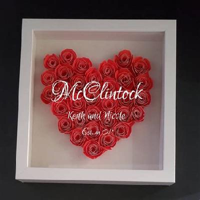 Personalized Shadow Boxes - Heart Shape