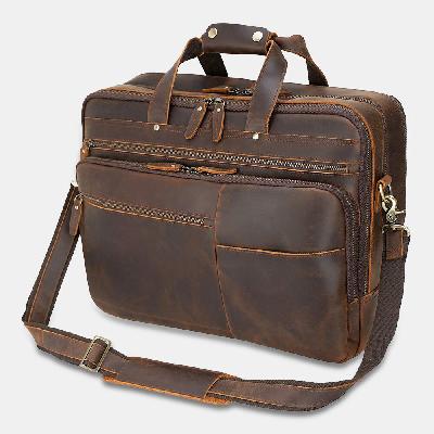 14 Inch Cross Pure Leather Laptop Bag