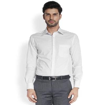 Raymond White Formal Shirt (Textured)