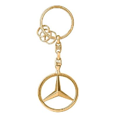 Golden Polished Metal Keychain