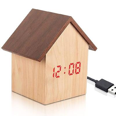 Hut Shape Wooden LED Clock A121