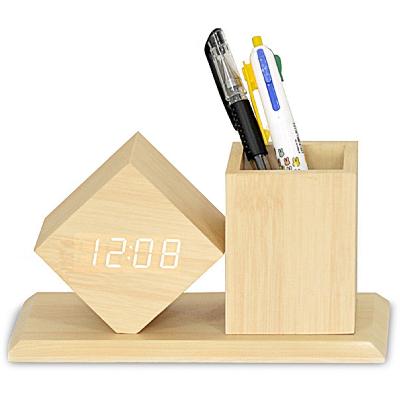 Table Clock With Pen Stand