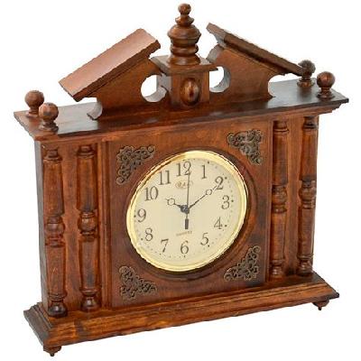 Wooden Table Top With Clock