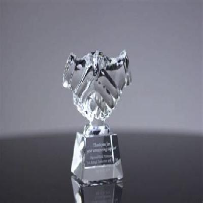 7.5inch Handshake Crystal Award