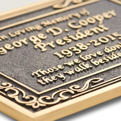 Golden Round Brass Plaque