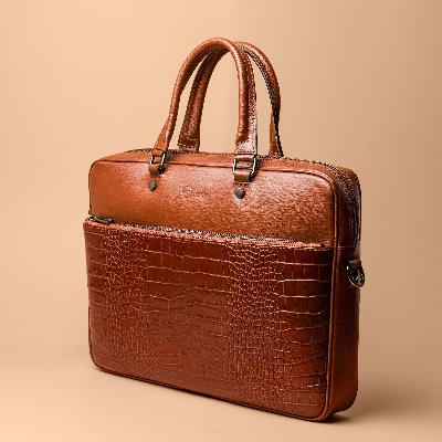 Brown Color Leather Laptop Bag