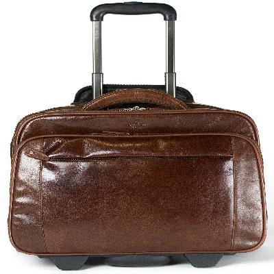 Genuine Leather Cabin Trolley Bag