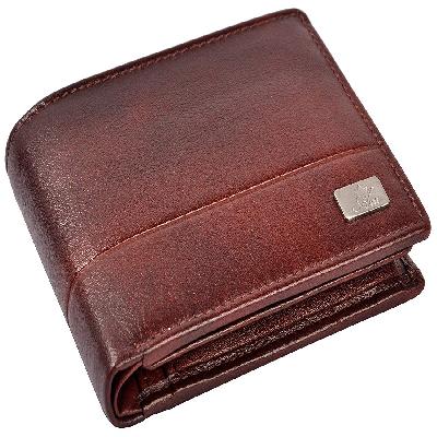 Leather Men Wallet Brown Color