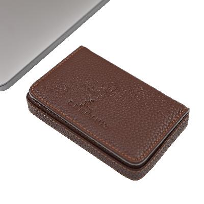 Leatherette Brown Color Visiting Card Holder