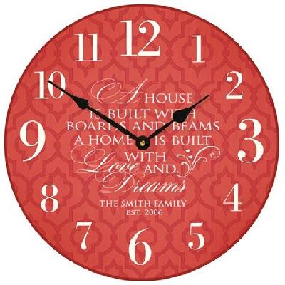 Red Promotional Wall Clock