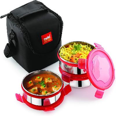 Cello Max Fresh Click Steel Lunch Box Set