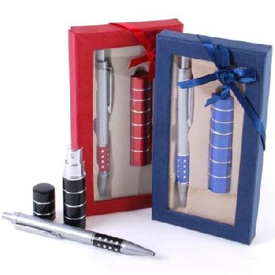 Metal Pen With Spray Bottle With Gift Box