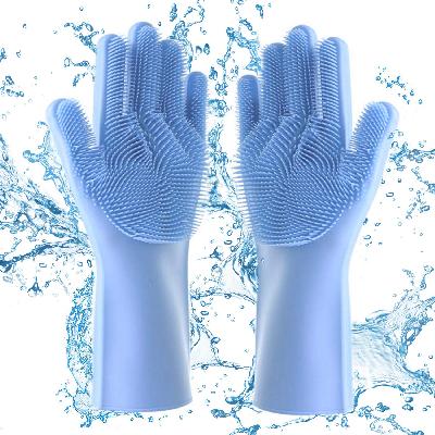 Silicon Hand Gloves with Scrubber