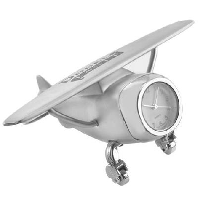 Aeroplane Shape Promotional Table Clock With Penstand