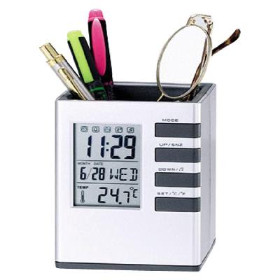 Lifetime Calendar with Clock and Pen Stand