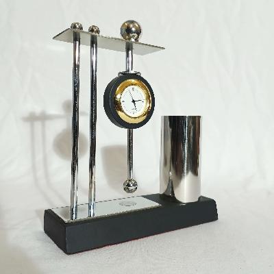 Promotional Table Clock with Pen Stand