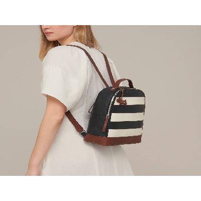 Backpacks With Leather Strip