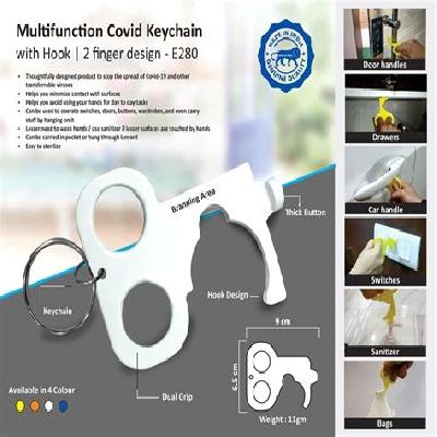 Multifunction Covid Keychain 2 Finger Design