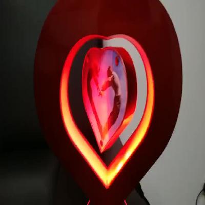 Rotating Heart Shape Dual Photo Frame
