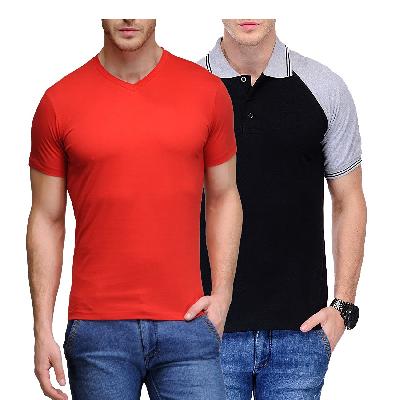 Scott Men Cotton V- Neck T-Shirt