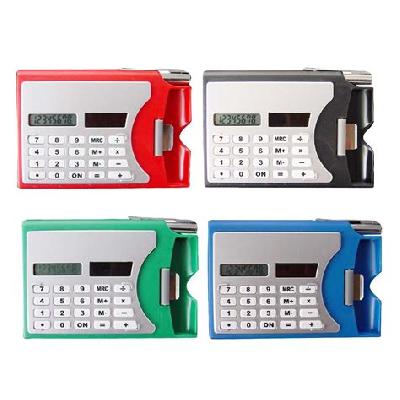 Solar Calculator With 3 Pen Set