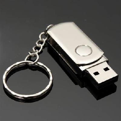 Swivel Metal Keychain USB